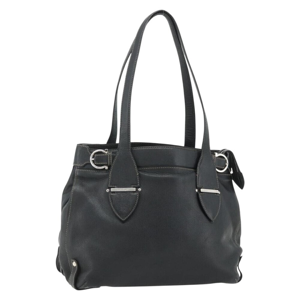 Salvatore Ferragamo Gancini Tote Leather